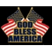 USA DUEL FLAGS GOD BLESS AMERICA PIN